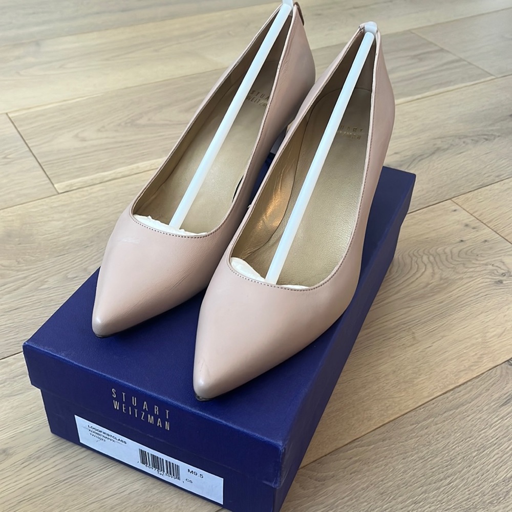 Stuart Weitzman Pump Block 75 In Color Adobe Napp… - image 1